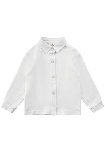 The New Siblings Enrico LS skjorte i Jersey - Bright White